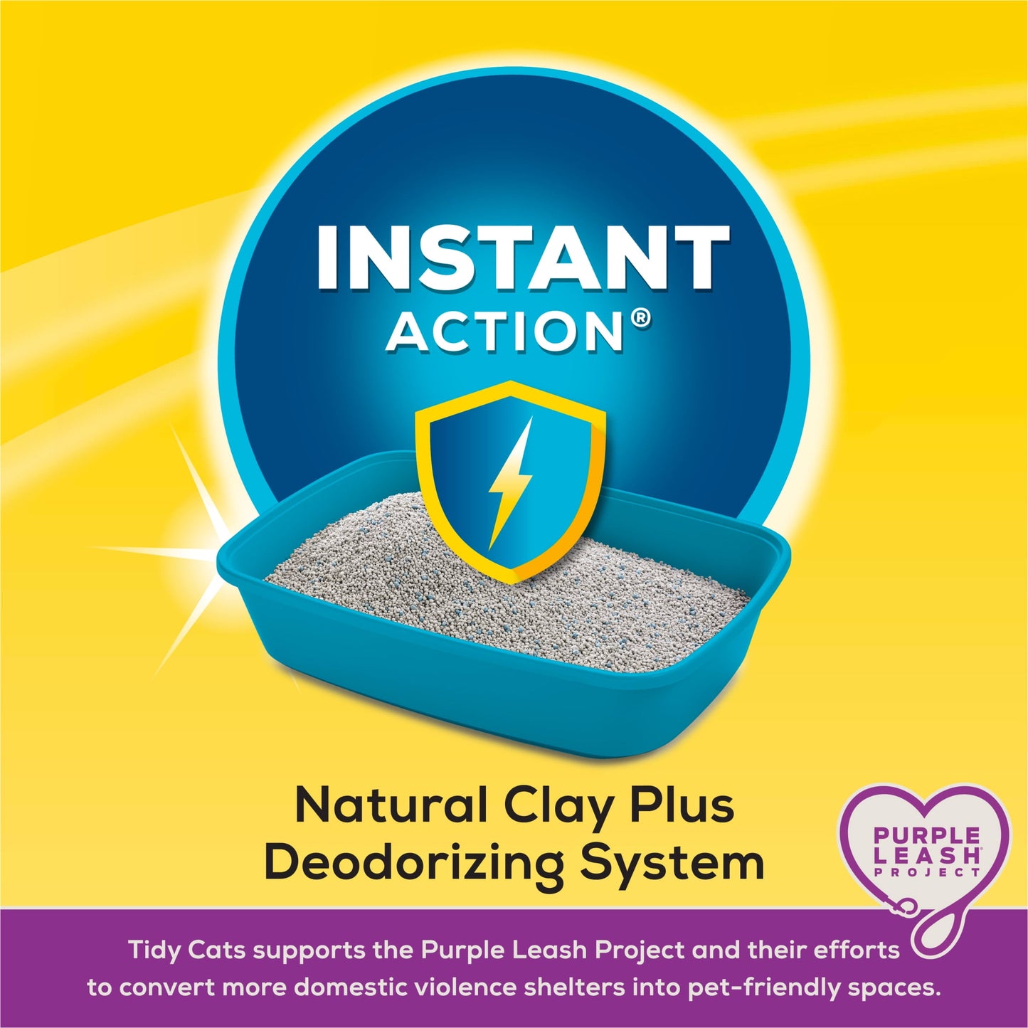 Purina Instant Action Clumping Cat Litter, Natural, Low Dust, Odor Control, 20 Lb. Jug