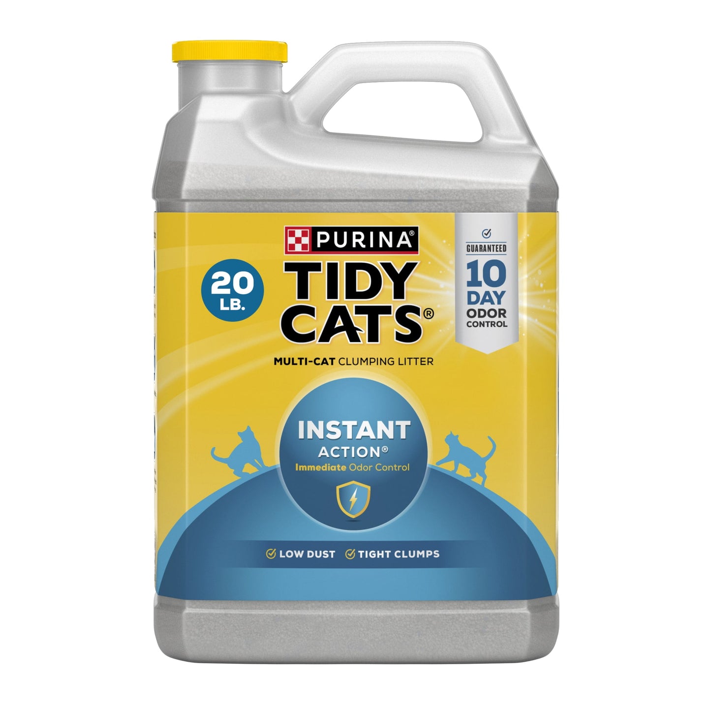 Purina Instant Action Clumping Cat Litter, Natural, Low Dust, Odor Control, 20 Lb. Jug
