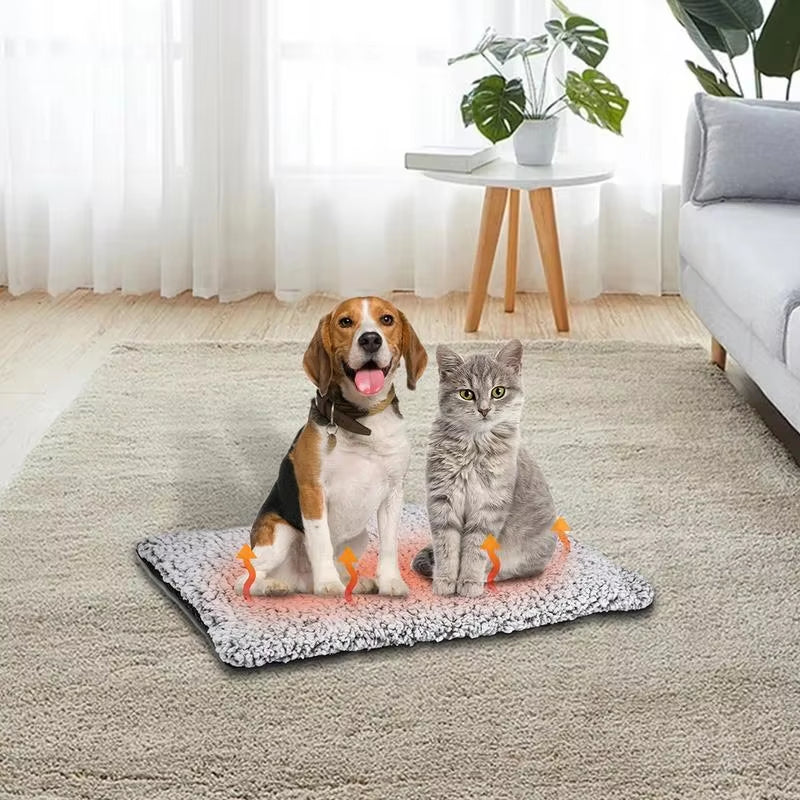 Self Warming Cat Bed Waterproof Self-Warming Pet Mat Reflects Pet Body Heat Pet Warmer Pad for Constant Temperature Washable