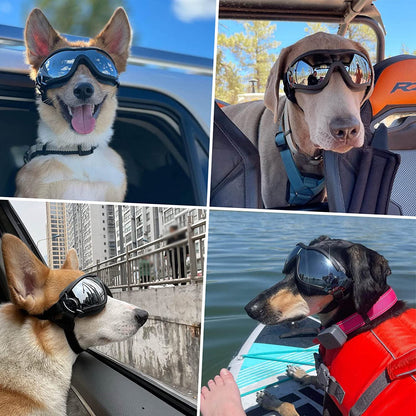 Dog Goggles - Large Dog Eye Protection Goggles Windproof Sunglasses for Medium Large Dog